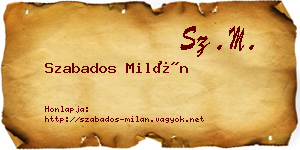 Szabados Milán névjegykártya